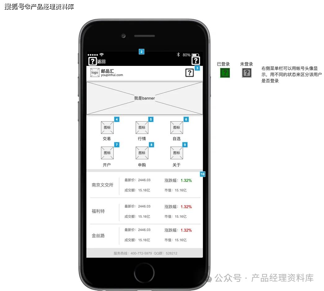 邮品交易APP产品Axure RP原型.rp