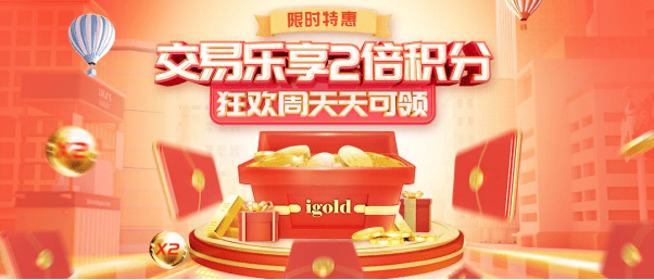 风头正劲，炒黄金机遇满满！领峰贵金属限时双倍积分助力，天天送赠金